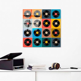 Wallity UV-822 Pintura decorativa de vidrio templado Multicolor 50 x 50 cm
